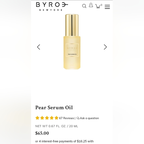 NEW BYROE PEAR SERUM OIL - Picture 5 of 7